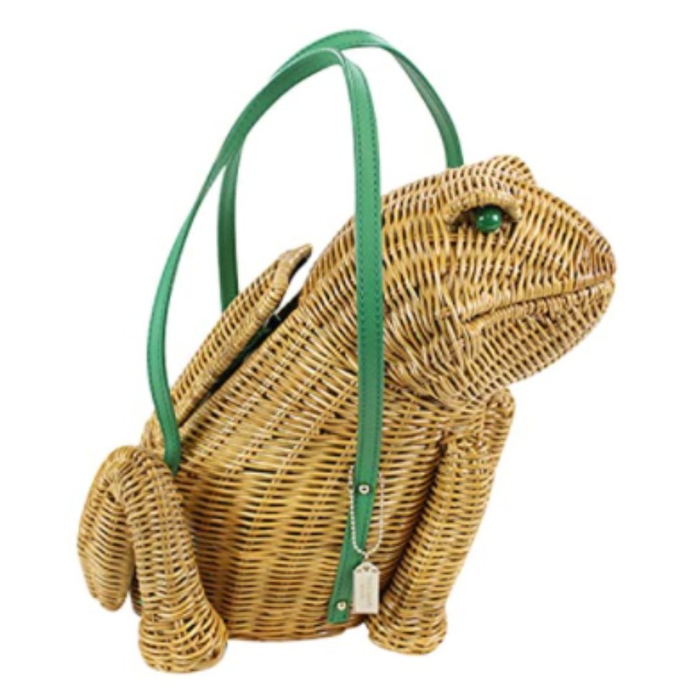 Kate Spade New York Spring Forward Wicker Frog Bag